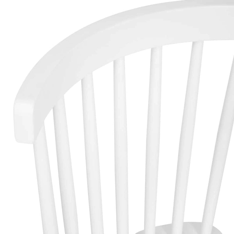 Chaises de salle à manger avec dossier en fuseau en bois massif - un lot de deux