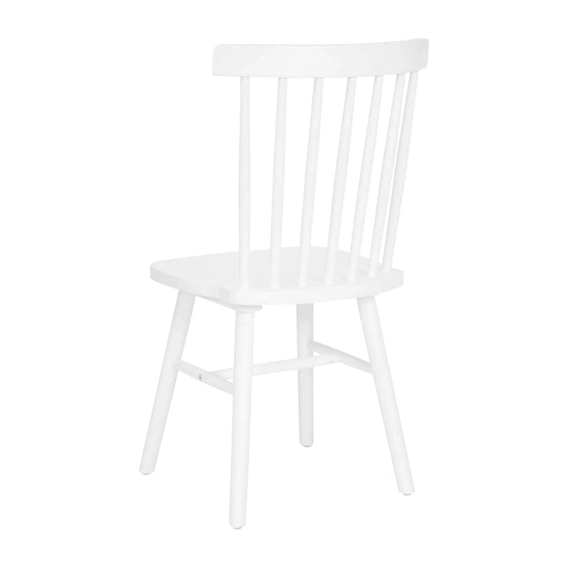 Chaises de salle à manger avec dossier en fuseau en bois massif - un lot de deux