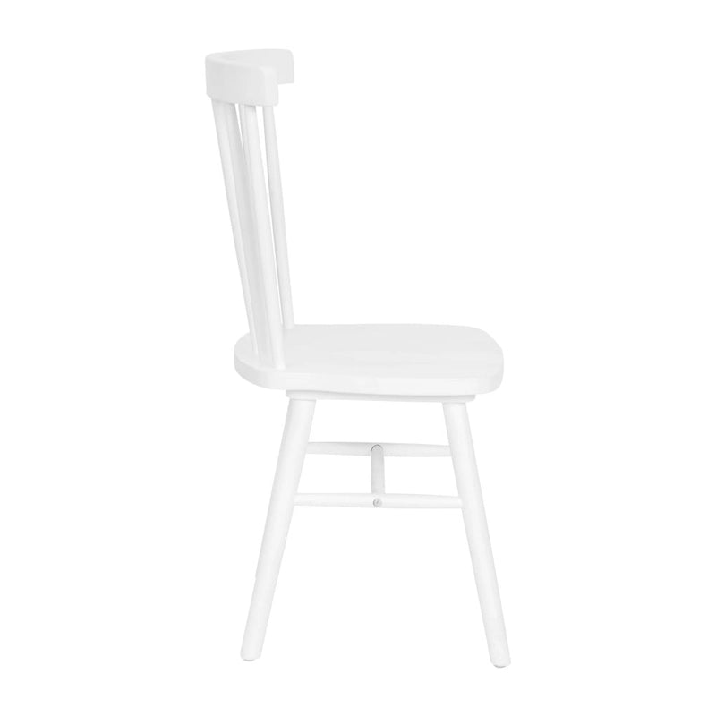 Chaises de salle à manger avec dossier en fuseau en bois massif - un lot de deux