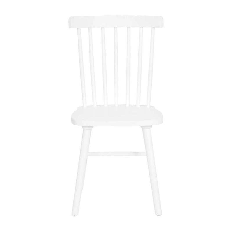 Chaises de salle à manger avec dossier en fuseau en bois massif - un lot de deux
