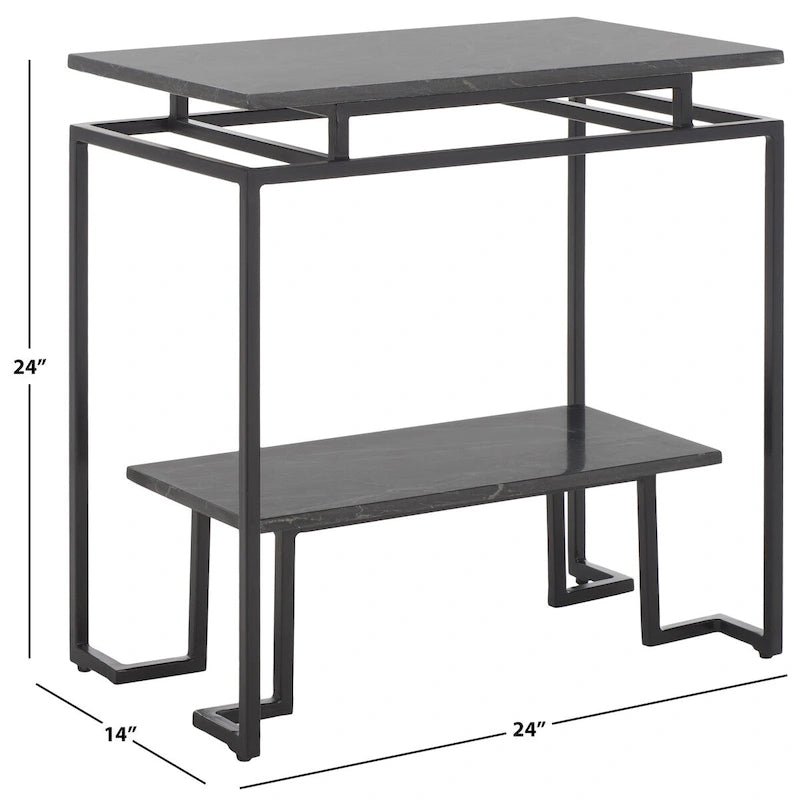 Table d'appoint rectangulaire à plateau unique