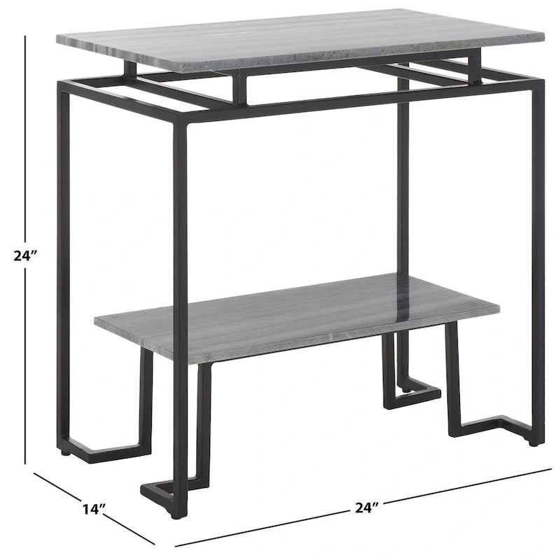 Table d'appoint rectangulaire à plateau unique