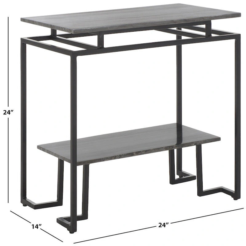 Table d'appoint rectangulaire à plateau unique