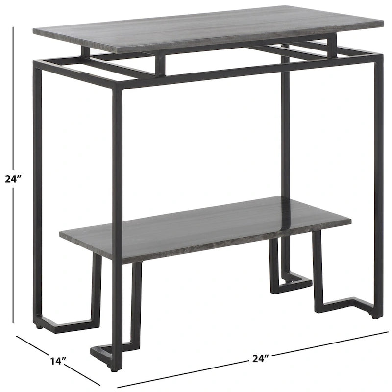 Table d'appoint rectangulaire à plateau unique