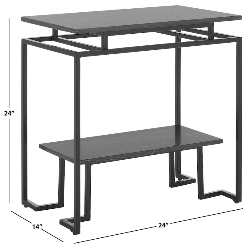 Table d'appoint rectangulaire à plateau unique