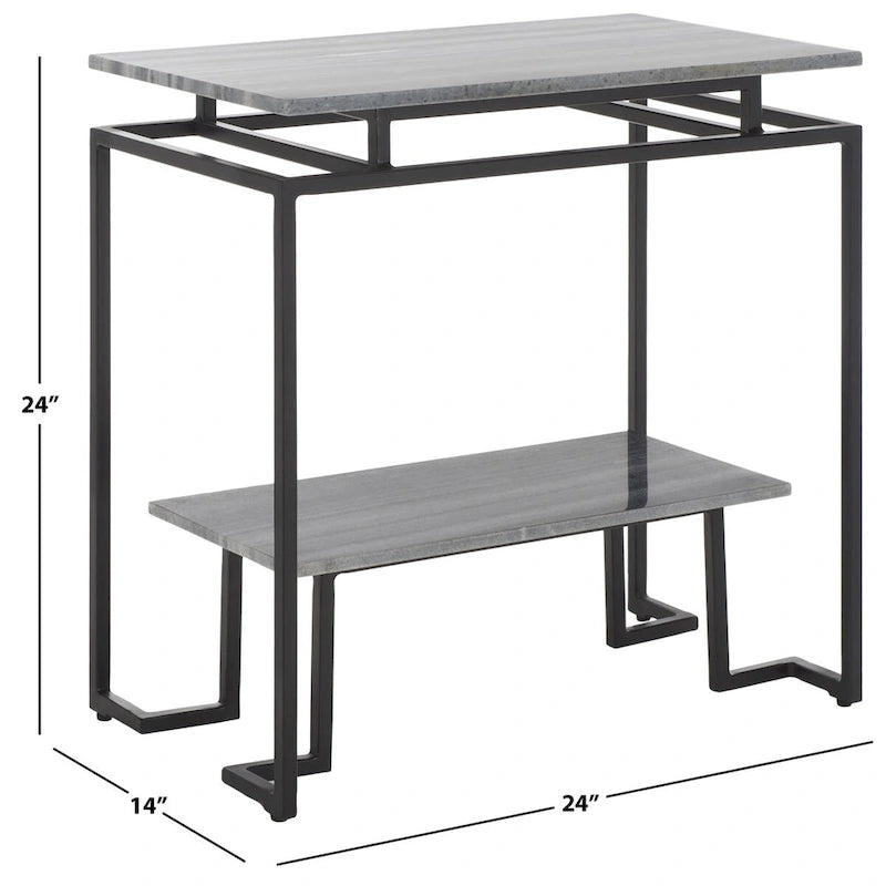 Table d'appoint rectangulaire à plateau unique