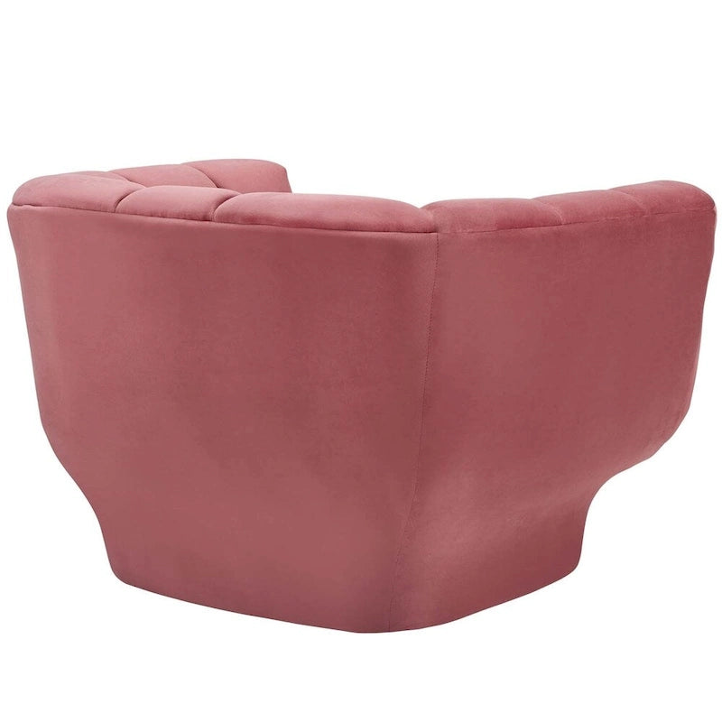 Ensemble de 2 fauteuils en velours de performance touffeté à canal vertical