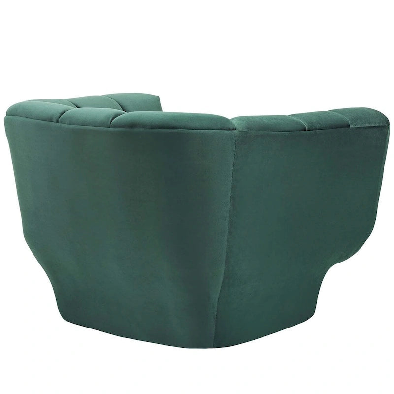 Ensemble de 2 fauteuils en velours de performance touffeté à canal vertical
