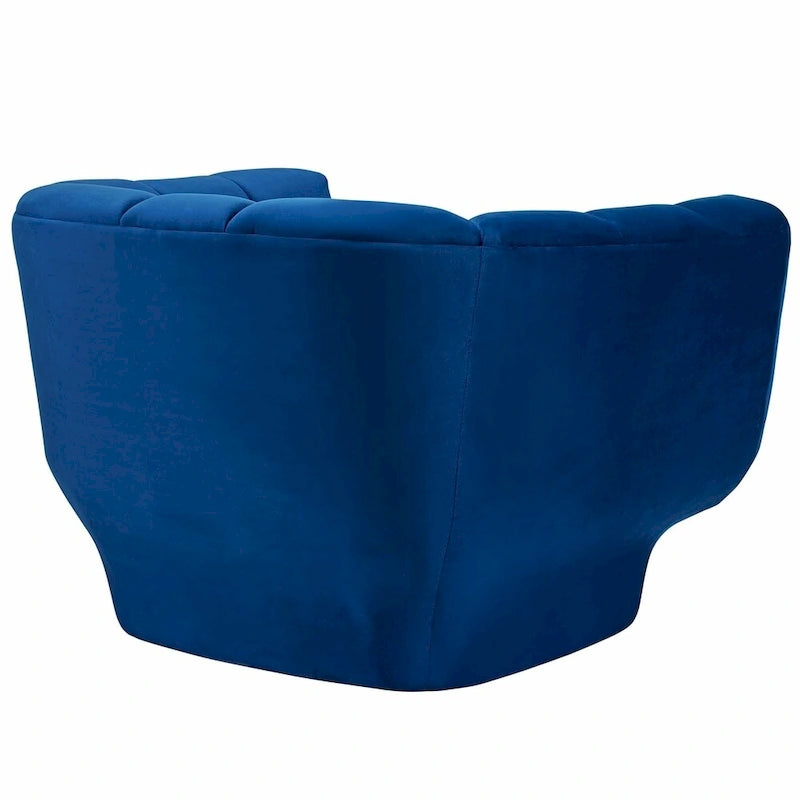 Ensemble de 2 fauteuils en velours de performance touffeté à canal vertical