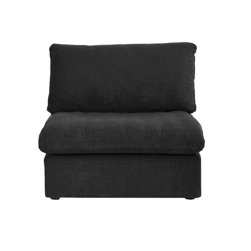 Canapé d'angle modulable Cloud 6 places avec oreillers et pouf
