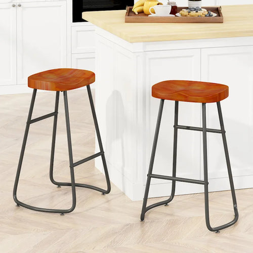29.52  Lot de 2 tabourets de bar élégants et minimalistes, tabourets de bar hauteur comptoir, pour îlot de cuisine, café, bar, balcon.