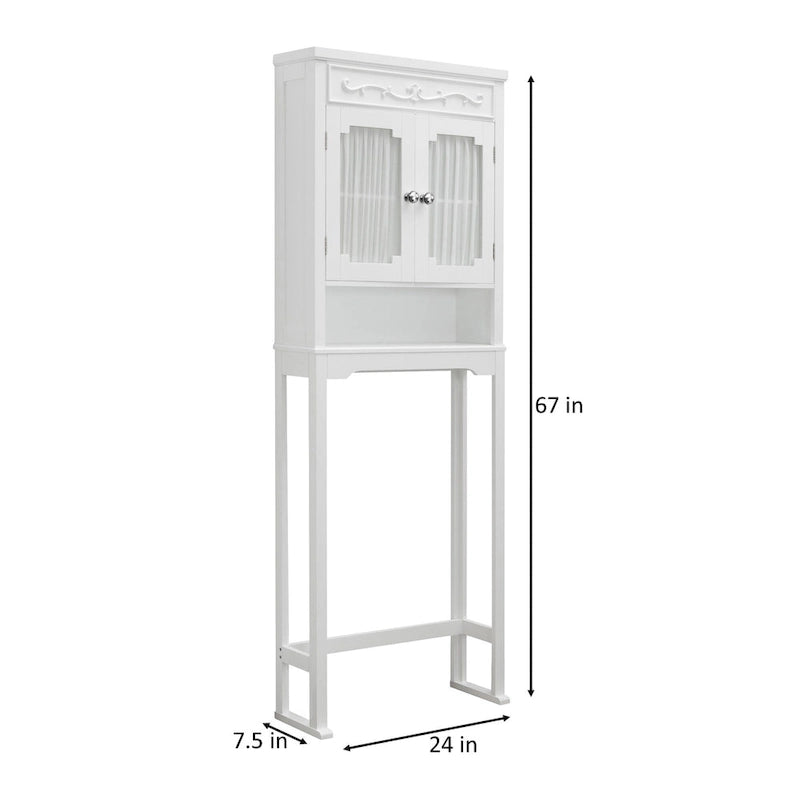 Étagère de rangement gain de place pour WC en bois