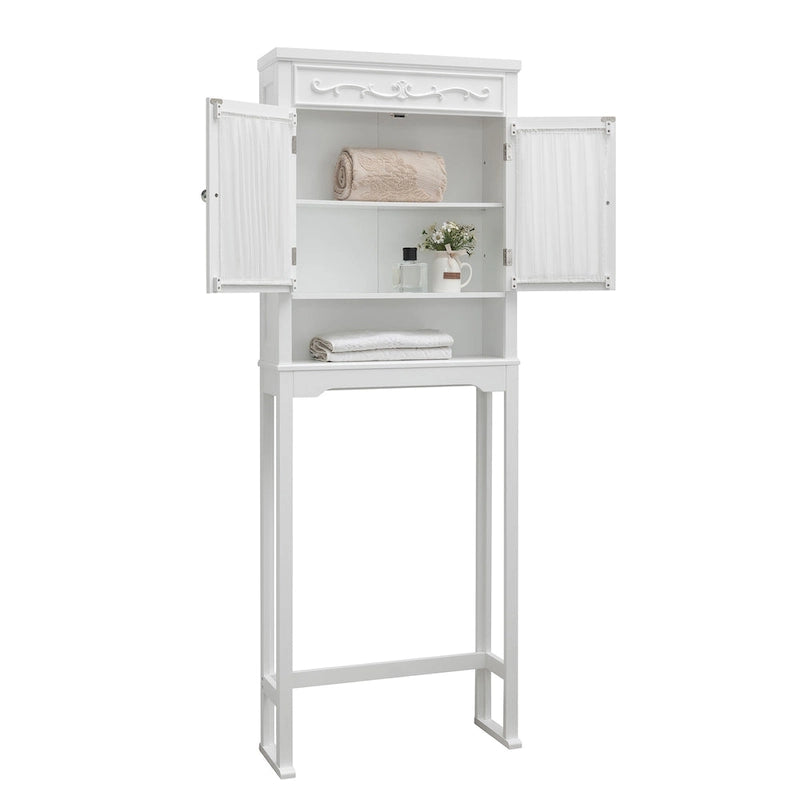 Étagère de rangement gain de place pour WC en bois